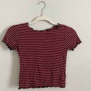 Striped tight fitted crop top.